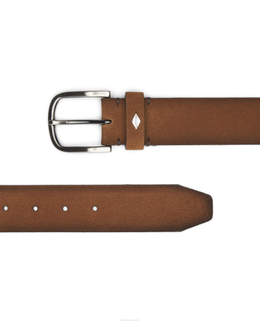 Cinturon Suede Calf Braided Lottusse Collection Brown Accessories L4RH438