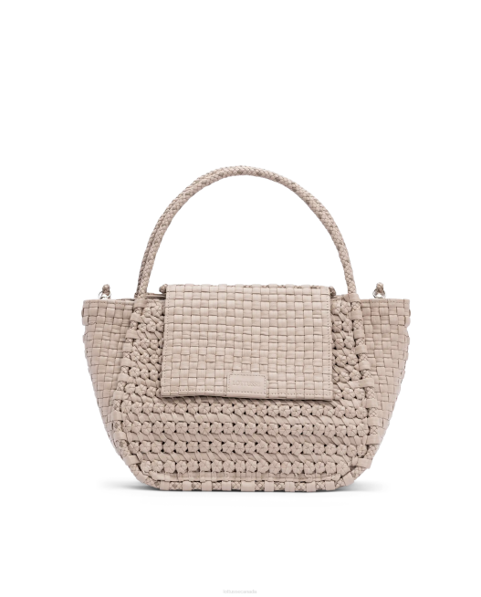 Noodbag Braided Washed Lamb Top Handle Bag Lottusse Collection Off White Accessories L4RH425