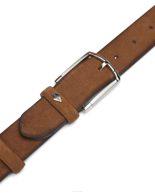 Cinturon Suede Calf Buckle Lottusse Collection Brown Accessories L4RH442