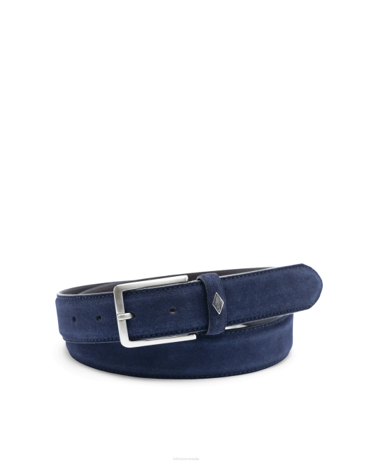 Cinturon Suede Calf Buckle Lottusse Collection Marine Blue Accessories L4RH435