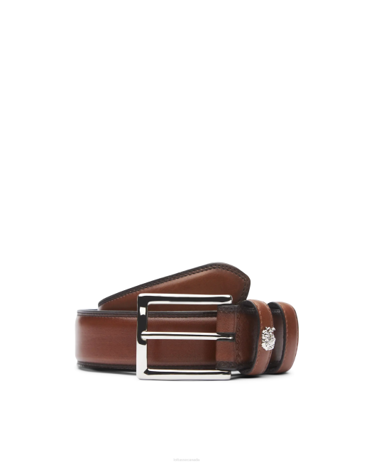 Cinturon Crust Anilin Embossy Calf Buckle Lottusse Men Brown Accessories L4RH199