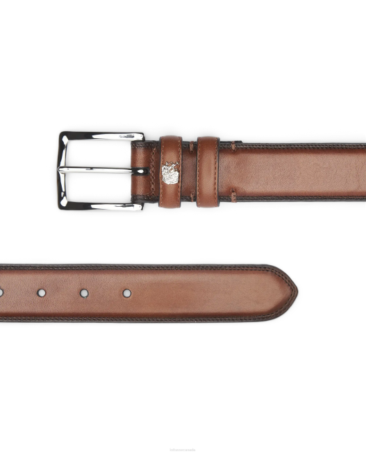 Cinturon Crust Anilin Embossy Calf Buckle Lottusse Men Brown Accessories L4RH199