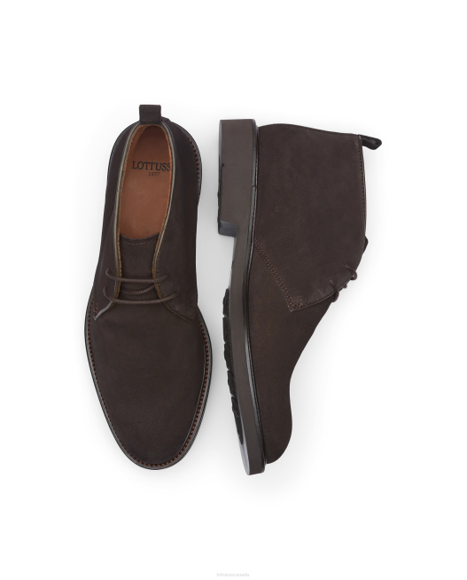 Baltimore Suede Calf Ankle Boots Lottusse Men Mocha Footwear L4RH20