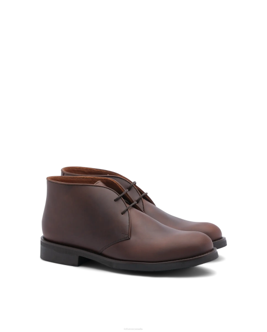 Chelsea Wax Calf Low Ankle Boots Lottusse Men Brown Footwear L4RH186