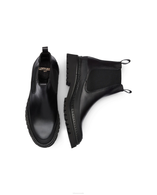Covent Soft Calf Ankle Boots Lottusse Men Black Footwear L4RH177