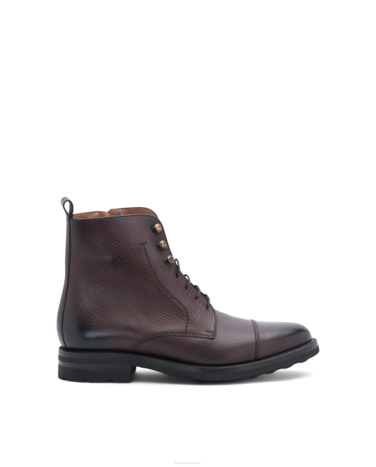 Premium Calf Soft Ankle Boots Lottusse Men Mocha Footwear L4RH129