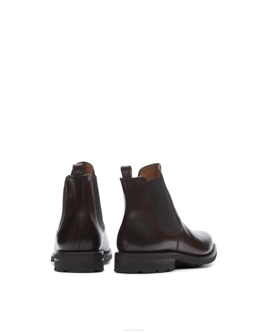 Premium Crust Anilin Calf Ankle Boots Lottusse Men Mocha Footwear L4RH49