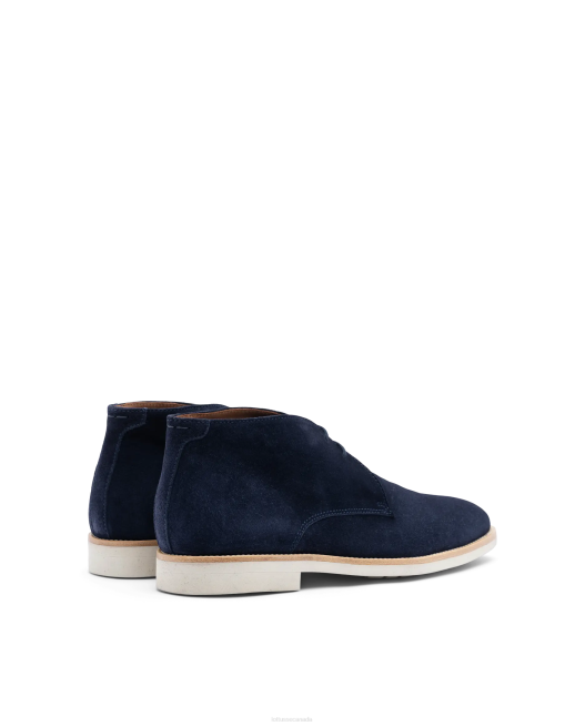 Venice Suede Calf Ankle Boots Lottusse Men Marine Blue Footwear L4RH90