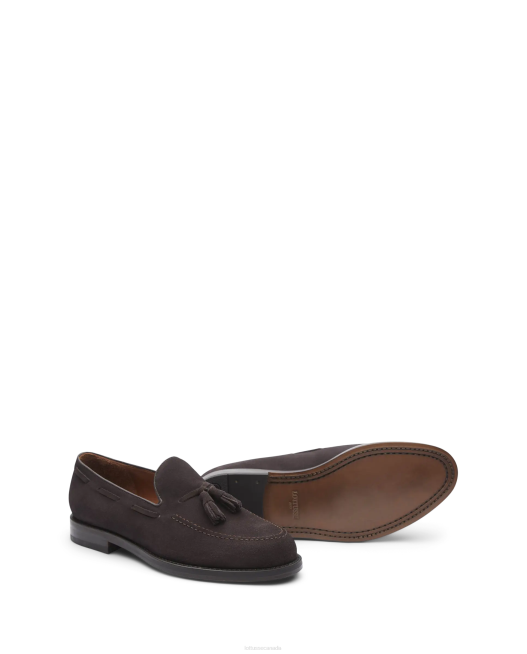 Class Suede Calf Boat Shoes Lottusse Men Mocha Footwear L4RH135