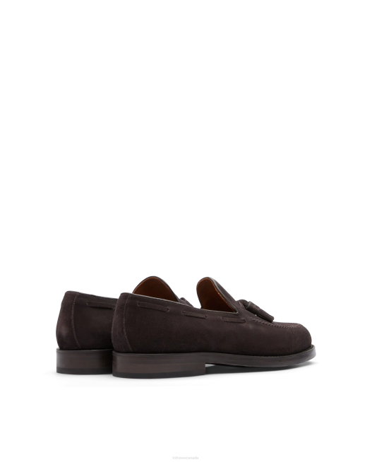 Class Suede Calf Boat Shoes Lottusse Men Mocha Footwear L4RH135
