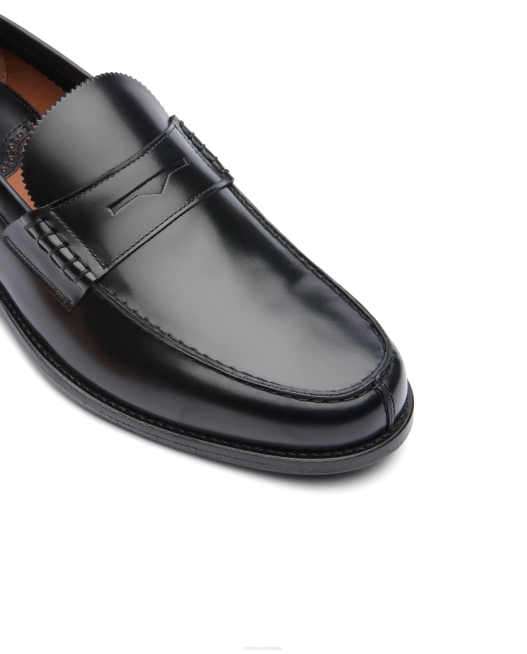 Daytona Bright Calf Boat Shoes Lottusse Men Black Footwear L4RH3