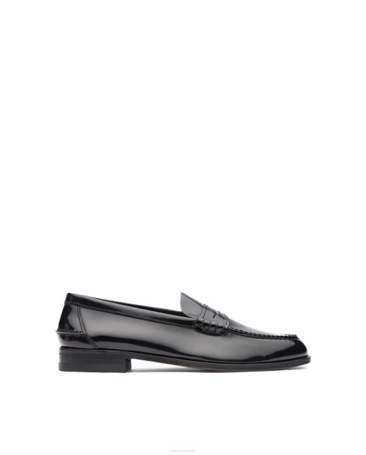 Liberty Polished Binder Calf Boat Shoes Lottusse Men Black Footwear L4RH32