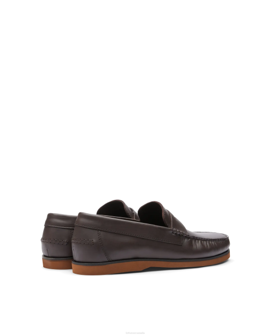 Ocean Wax Calf Boat Shoes Lottusse Men Mocha Footwear L4RH103