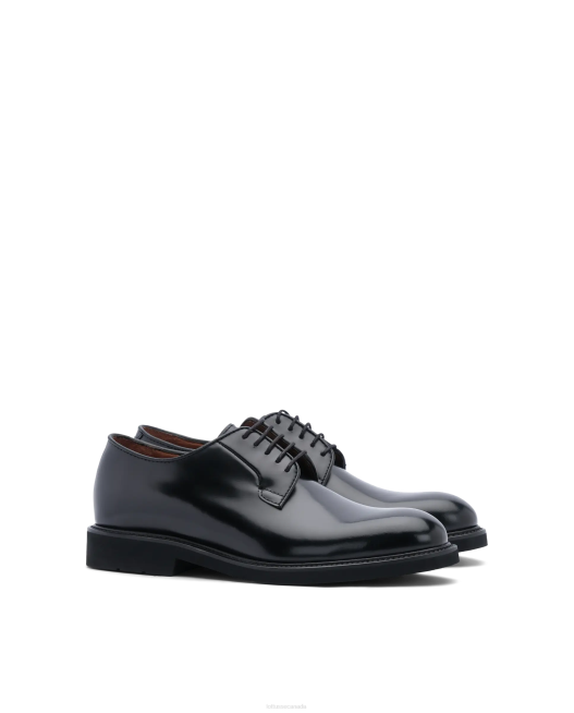 Baltimore Bright Calf Perforated Derby Lottusse Men Black Footwear L4RH153