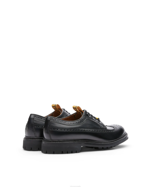 Citrus Crust Anilin Calf Derby Lottusse Men Black Footwear L4RH58