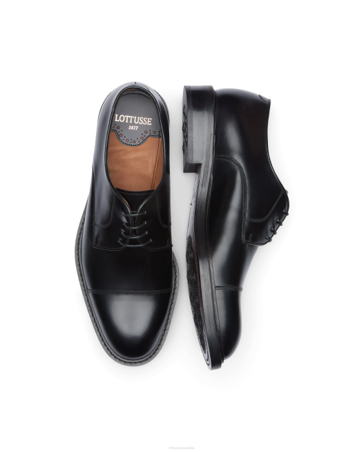 Harrys Bright Calf Derby Lottusse Men Black Footwear L4RH25