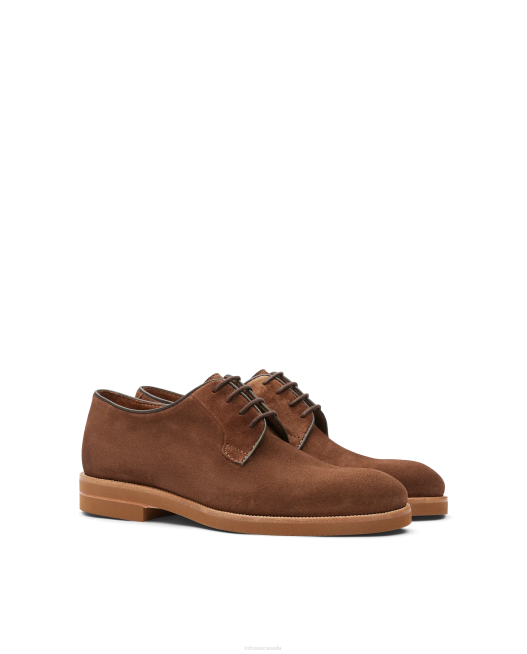 Niza Suede Calf Derby Lottusse Men Brown Footwear L4RH109