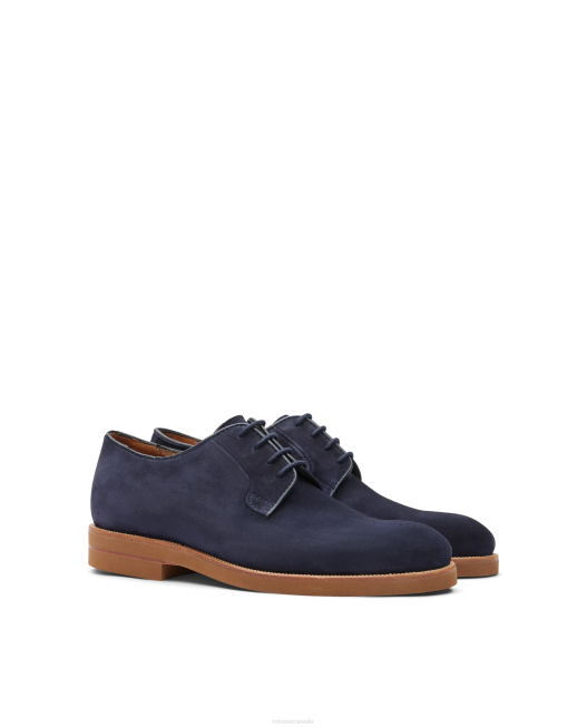 Niza Suede Calf Derby Lottusse Men Marine Blue Footwear L4RH110