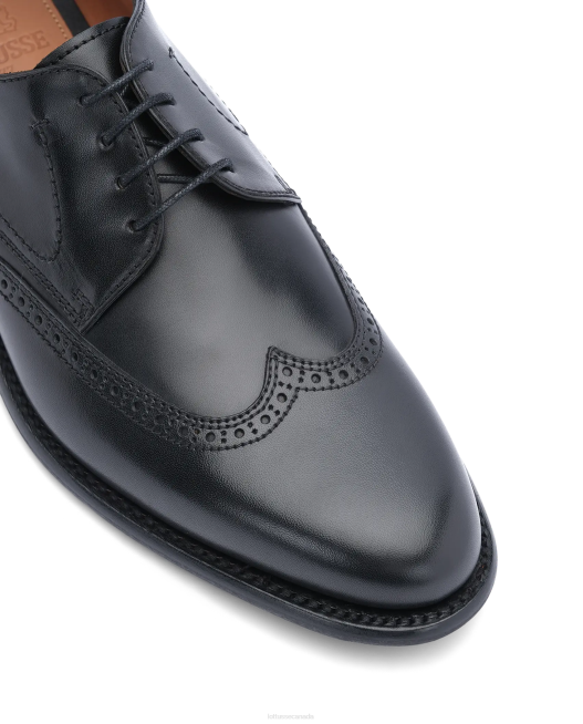 Premium Bright Calf Derby Lottusse Men Black Footwear L4RH42