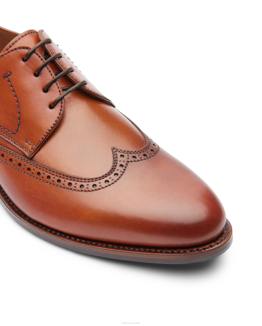 Premium Crust Anilin Calf Derby Lottusse Men Brown Footwear L4RH62