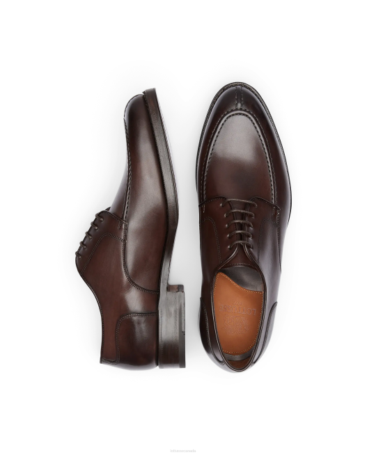 Premium Crust Anilin Calf Derby Lottusse Men Mocha Footwear L4RH46