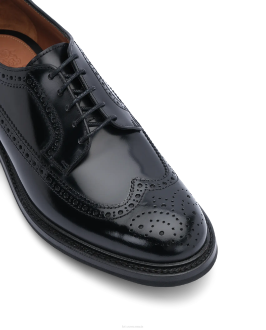 Walton Polished Binder Calf Derby Lottusse Men Black Footwear L4RH40