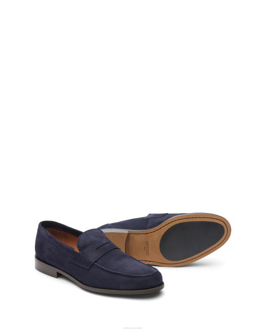 Daytona Suede Calf Loafers Lottusse Men Marine Blue Footwear L4RH63
