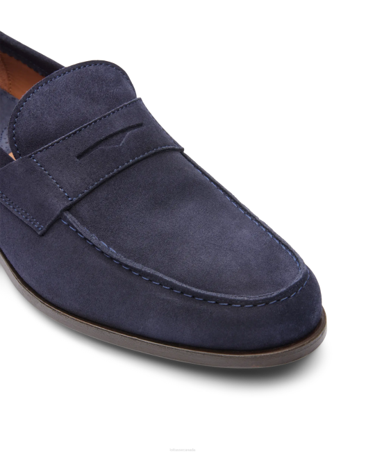 Daytona Suede Calf Loafers Lottusse Men Marine Blue Footwear L4RH63