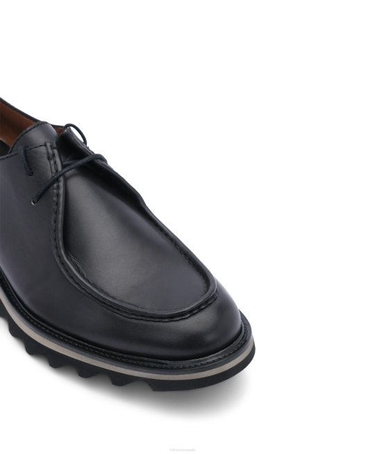 Dublin Calf Wedge Heel Derby Loafers Lottusse Men Black Footwear L4RH180