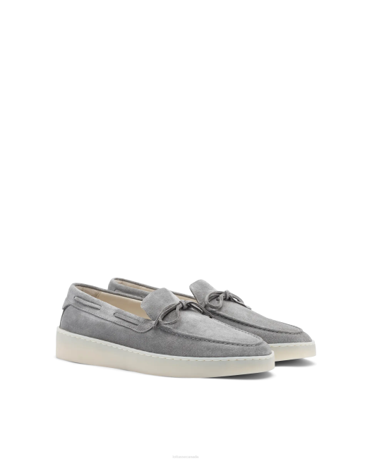 Fornells Suede Calf Loafers Lottusse Men Lead Grey Footwear L4RH73