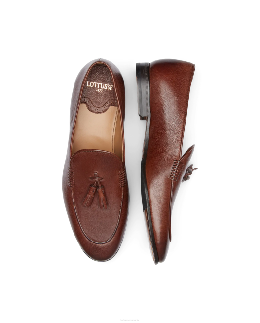 Verona Brush off Calf Loafers Lottusse Men Mocha Footwear L4RH87
