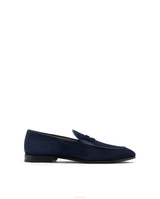 Verona Suede Calf Loafers Lottusse Men Marine Blue Footwear L4RH78