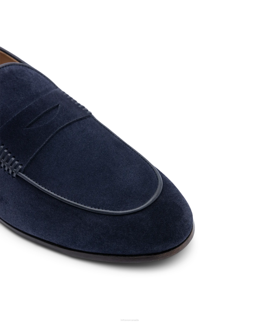 Verona Suede Calf Loafers Lottusse Men Marine Blue Footwear L4RH78