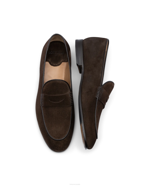 Verona Suede Calf Loafers Lottusse Men Mocha Footwear L4RH77