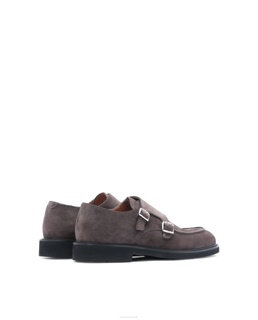 Baltimore Calf Suede Monk Shoes Lottusse Men Grey Footwear L4RH165