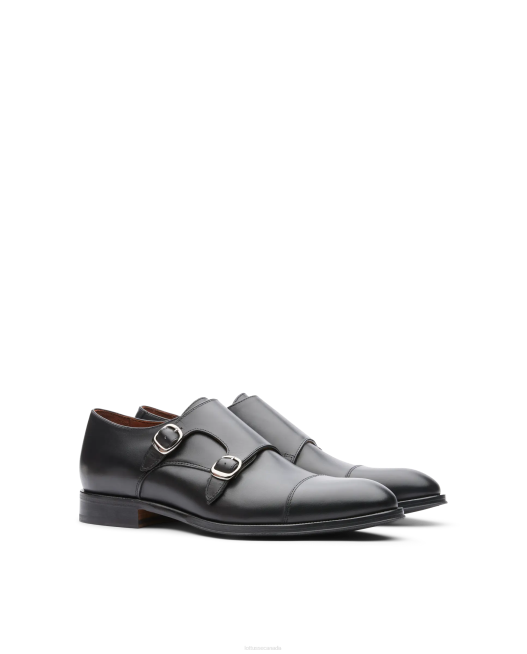 Lenox Brush Off Calf Monks Lottusse Men Black Footwear L4RH6
