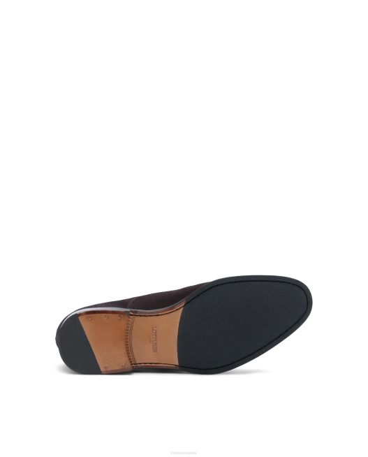 Lenox Calf Suede Monk Shoes Lottusse Men Mocha Footwear L4RH136