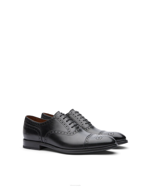 Lenox Brush Off Calf Oxford Lottusse Men Black Footwear L4RH10
