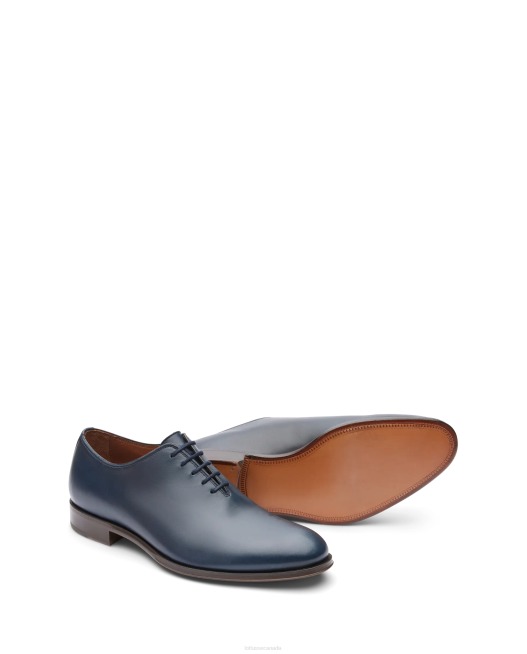 Lenox Brush off Calf Oxford Lottusse Men Marine Blue Footwear L4RH14