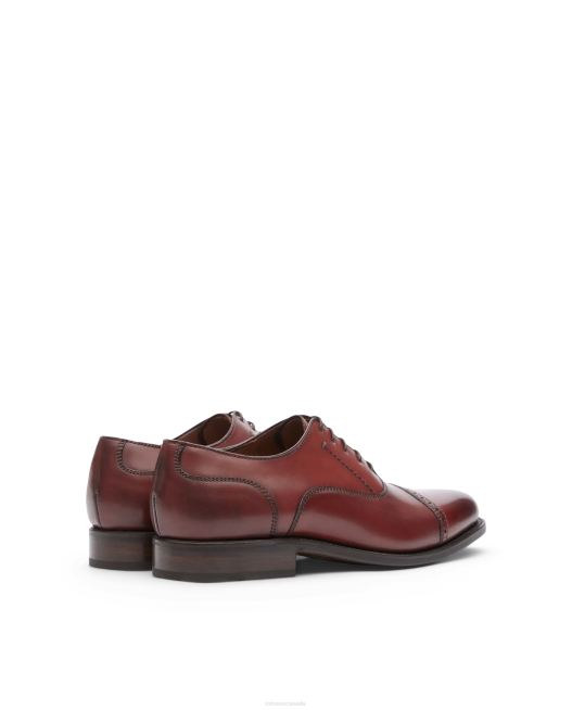Premium Bordeaux Crust Aniline Calf Oxford Lottusse Men Black Footwear L4RH52