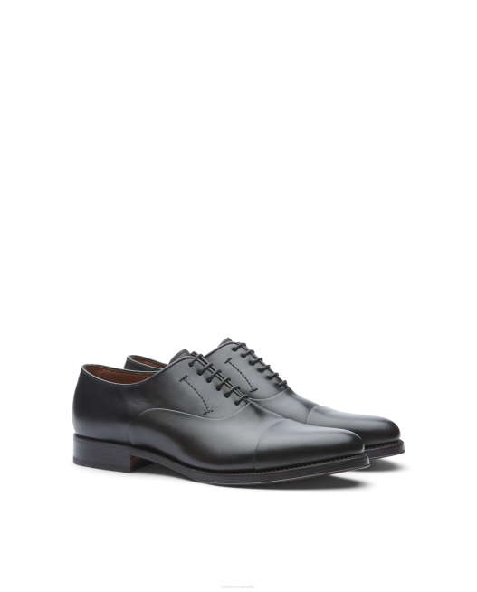 Premium Crust Anilin Calf Oxford Lottusse Men Black Footwear L4RH1