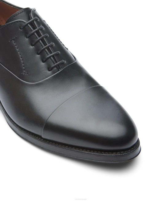 Premium Crust Anilin Calf Oxford Lottusse Men Black Footwear L4RH1
