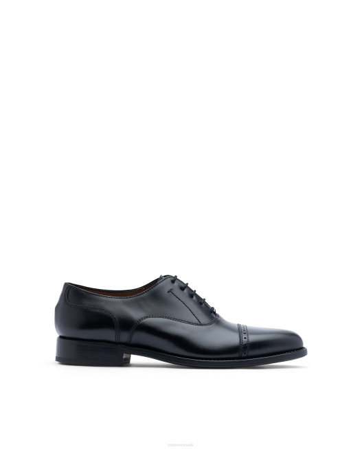 Premium Crust Anilin Calf Oxford Lottusse Men Black Footwear L4RH50