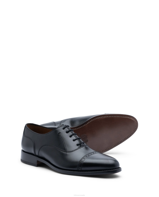Premium Crust Anilin Calf Oxford Lottusse Men Black Footwear L4RH50