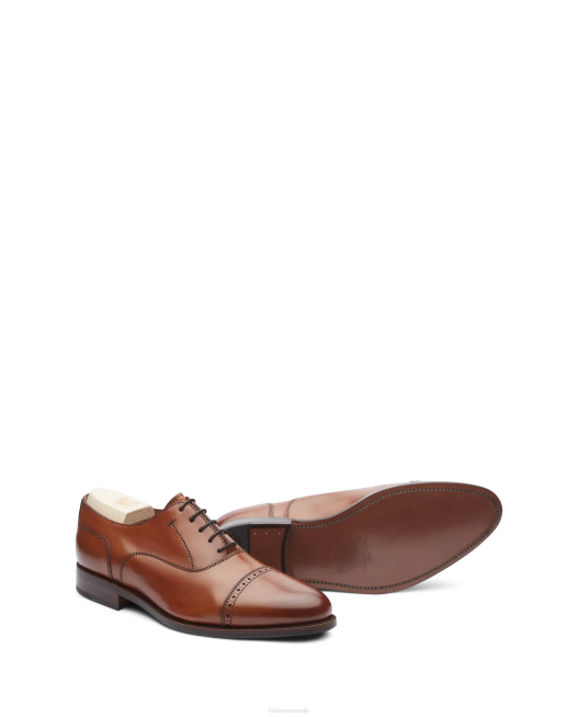 Premium Crust Anilin Calf Oxford Lottusse Men Brown Footwear L4RH51