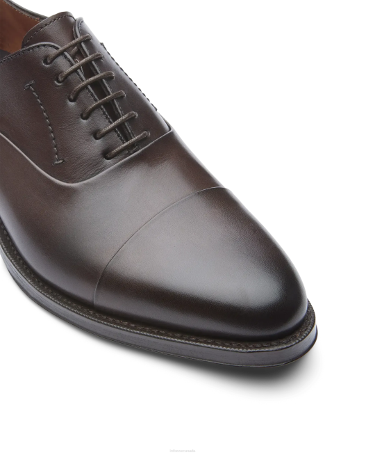 Premium Crust Anilin Calf Oxford Lottusse Men Mocha Footwear L4RH2