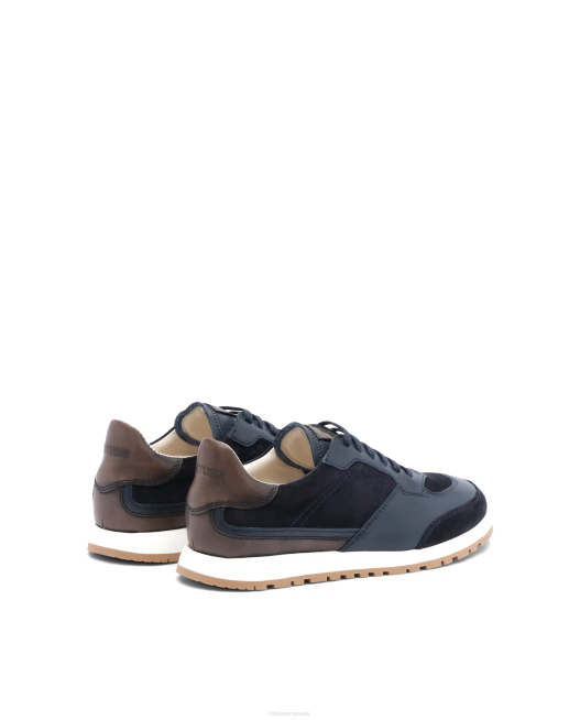 Mancor Multicolour Calf Suede Sneakers Lottusse Men Marine Blue Footwear L4RH193