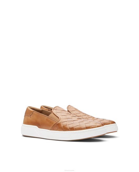 Torino Calf Mesh Leather Sneakers Lottusse Men Natural Footwear L4RH117
