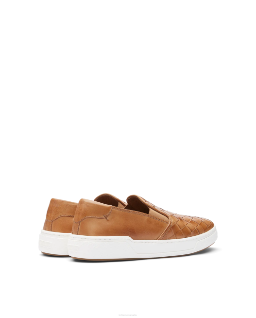 Torino Calf Mesh Leather Sneakers Lottusse Men Natural Footwear L4RH117