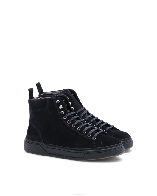 Torino Calf Suede Sneakers Lottusse Men Navy Footwear L4RH191